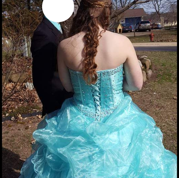Seafoam prom dress - Picture 3 of 3
